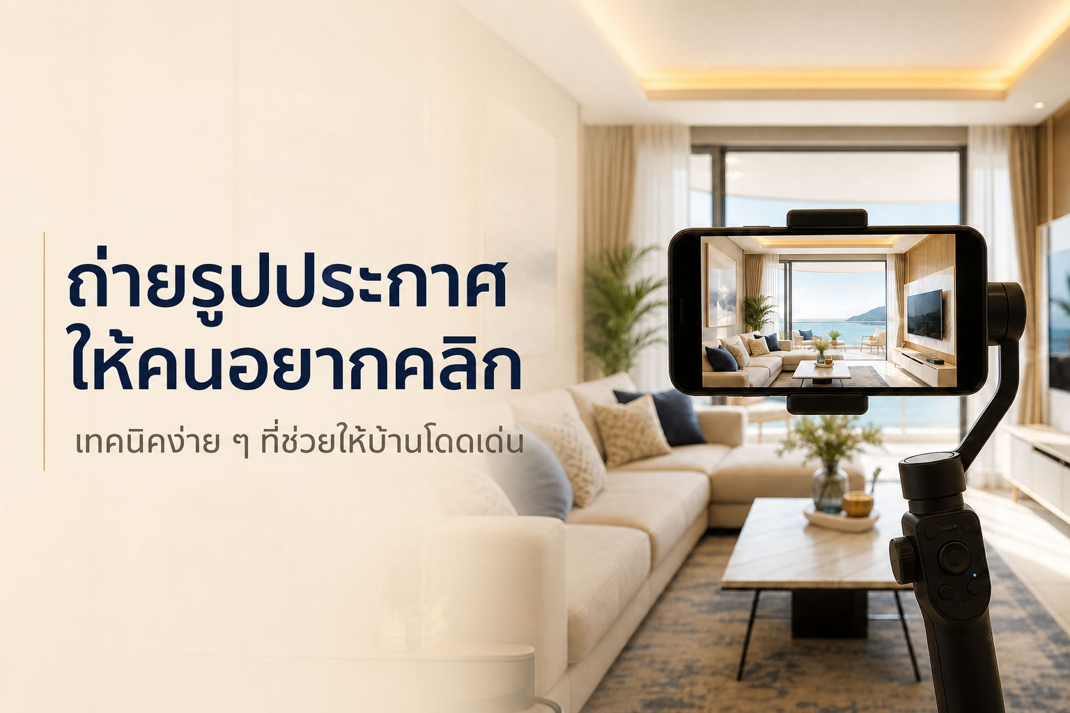 ถ่ายรูปอสังหาฯ ให้คนอยากนัดชมด้วยโทรศัพท์มือถือ